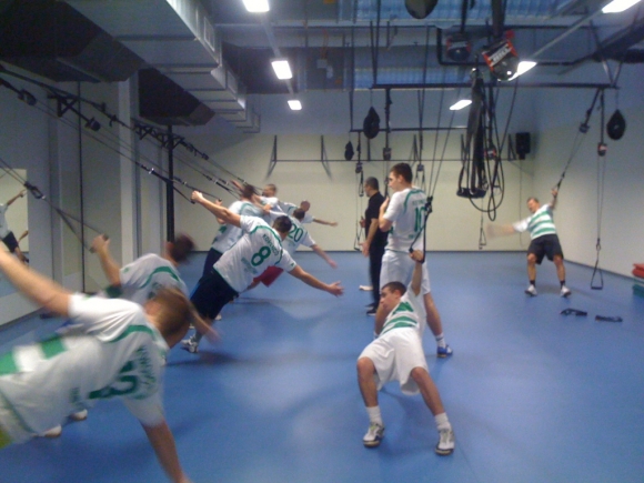 Edzésben a koroncói focisták!