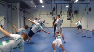 Edzésben a koroncói focisták!