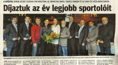 Főinstruktorunk a legjobb férfi sportoló mellett